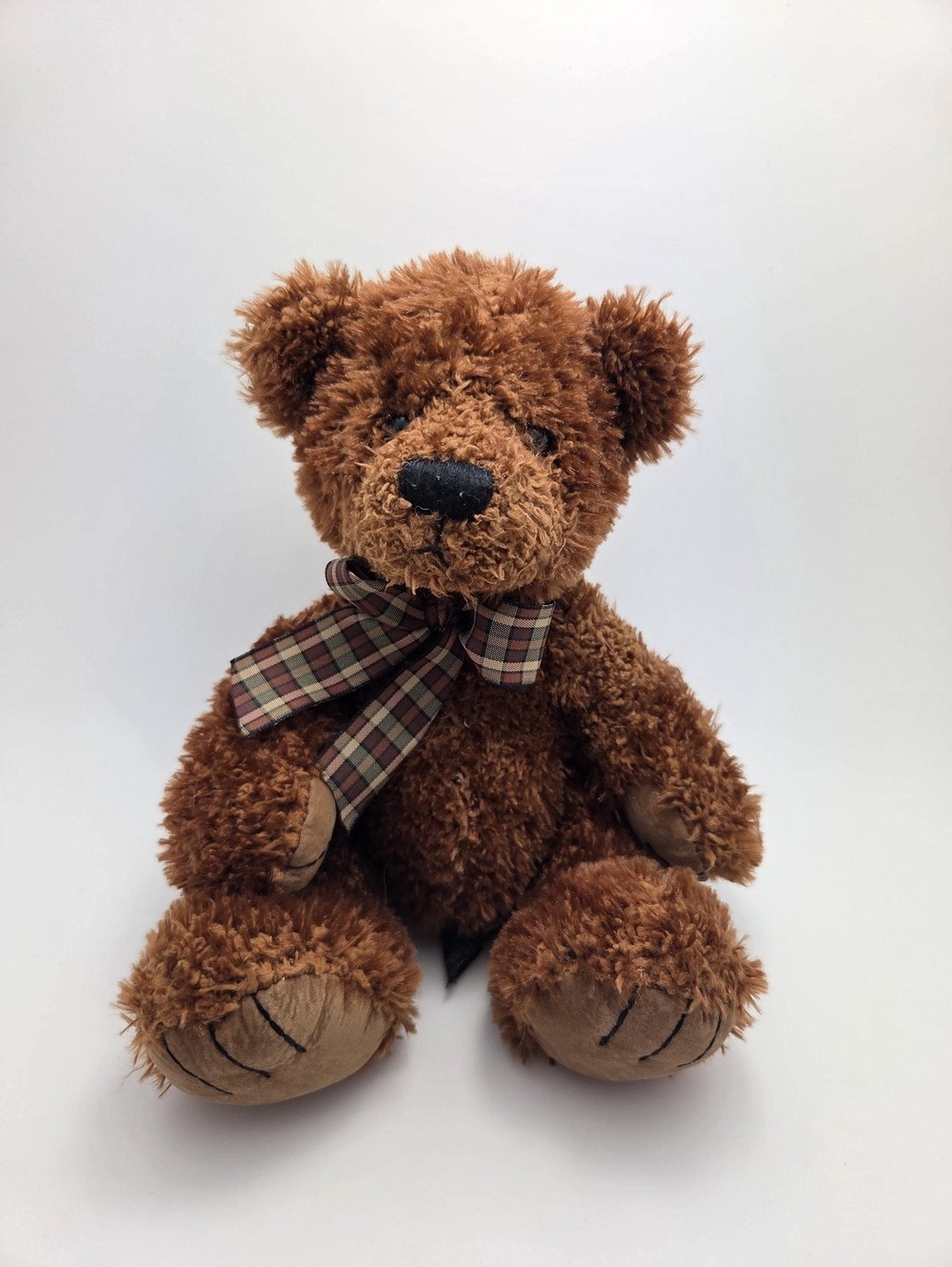Russ Teddy "Desmond" the Bear Plush, Plaid Bow! (9 inch)